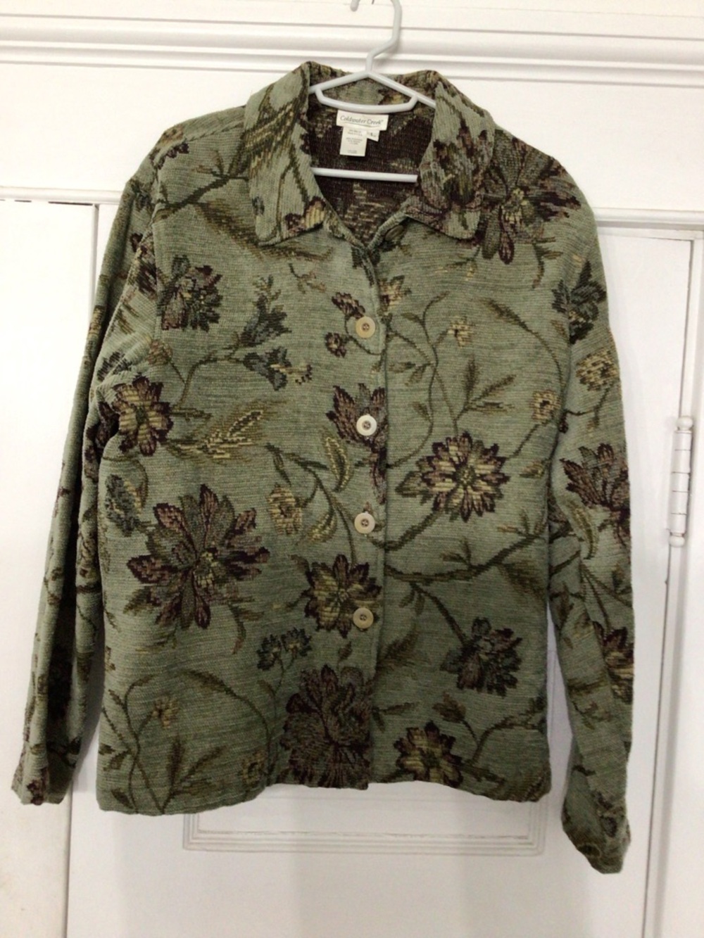 Coldwater Creek Olive and Brown button up blazer/jacket